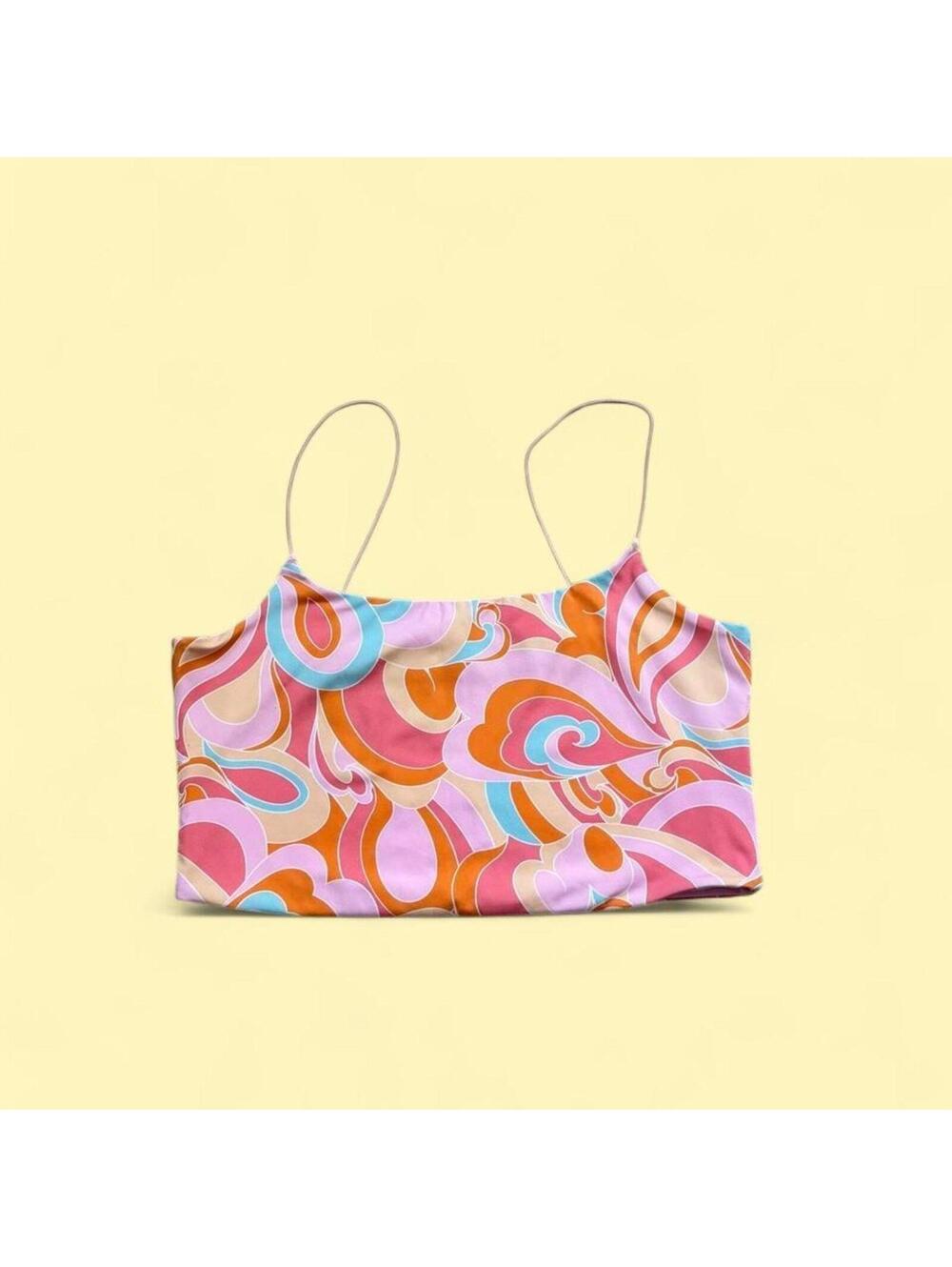 Cotton On 70s Swirly Crop Tank